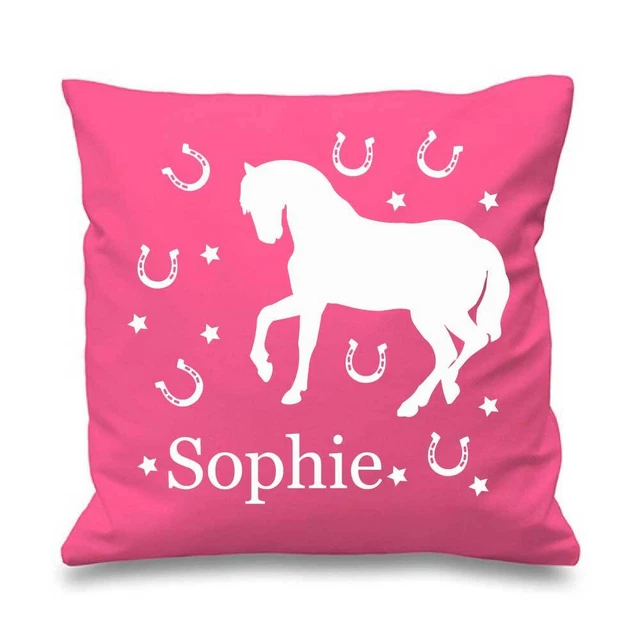 Copricuscino rosa limitato 60 secondi remakeover cavallo personalizzato 16""x16"" figlia