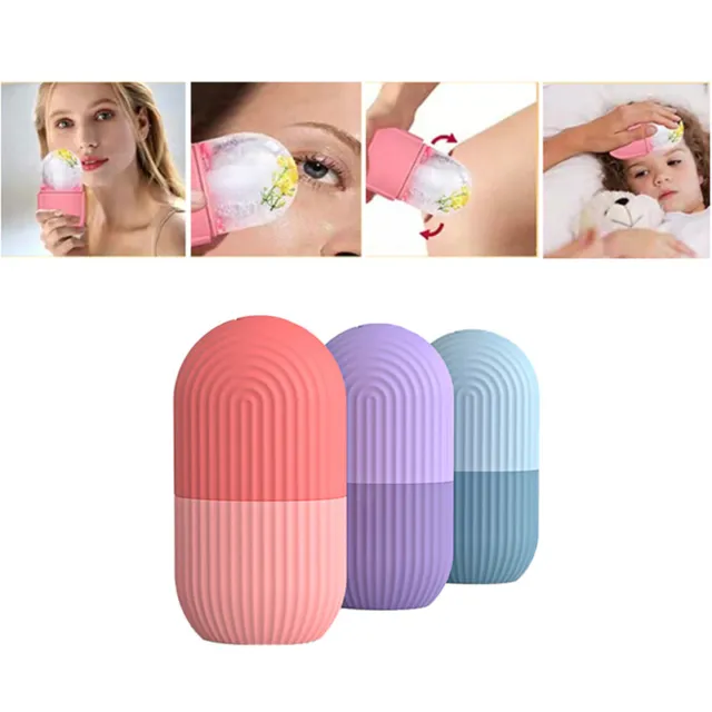 Silicone Ice Cube Trays Ice Globe Ice Balls Face Massager Facial Rol-wf