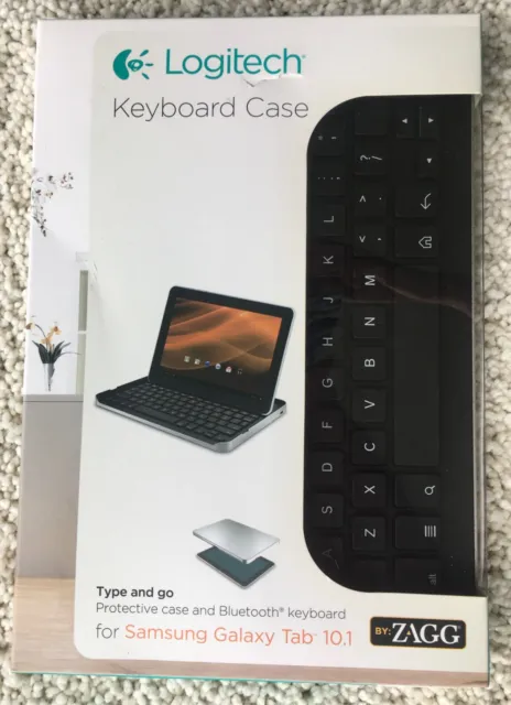 NEW! Logitech Bluetooth Keyboard Case for Samsung Galaxy Tab 10.1 by Zagg