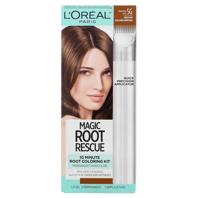L'OREAL PARIS MAGIC Root Rescue Permanent Hair Color, Medium Golden Brown 5G £12.44 PicClick UK