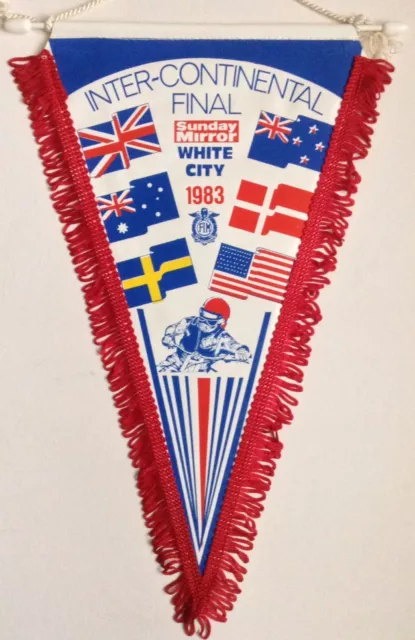 1983 Inter-Continental Final Speedway Pennant Hans Nielsen Birmingham Brummies