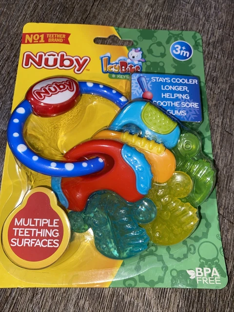 Nuby Icy Bite Multi-Surface Soothing Teether Keys BPA Free 3m+ SEALED FREE SHIP
