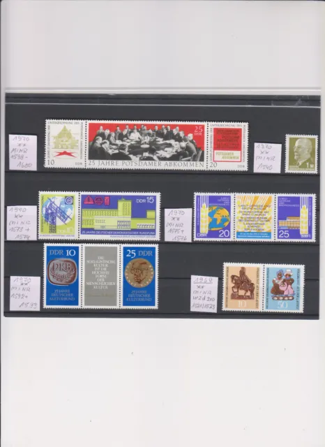 Briefmarken DDR 4 postfrische Dreierstreifen/WZd 210,MiNr 1541 Bilder ansehen