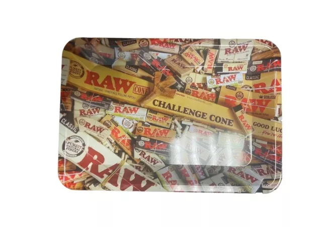 RAW TRAY Small Medium Rolling Kit Gift Set Classic Organic Hemp Tips Grinder