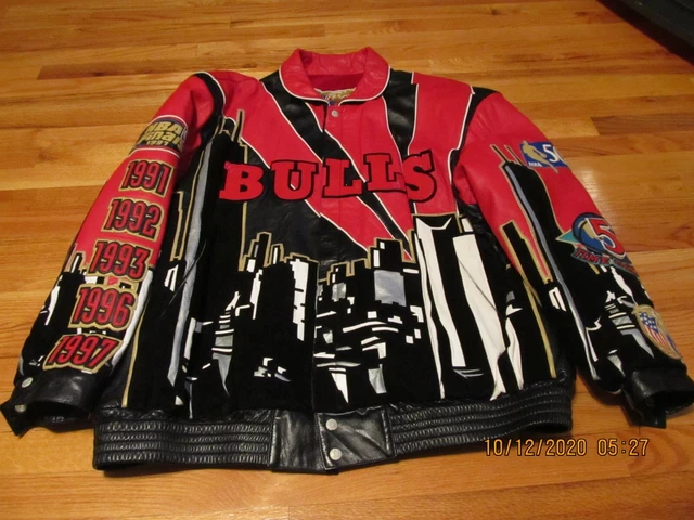 Lot Detail - 1998 Chicago Bulls NBA Champions 3Peat Custom Jeff Hamilton  Jacket