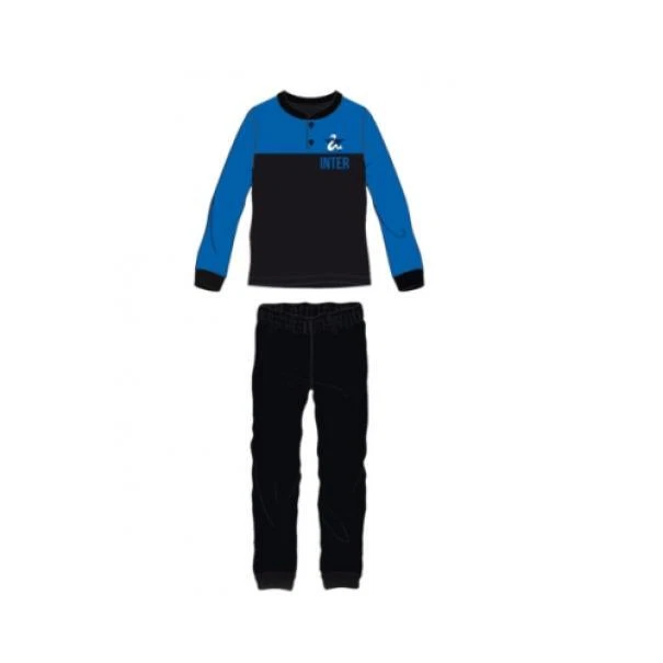 Pigiama Ufficiale Inter FC Per Bambini E Ragazzi - Set Completo In Cotone Interlock, Blu Royal, Età 16 Anni (statura ~174 Cm) - 8