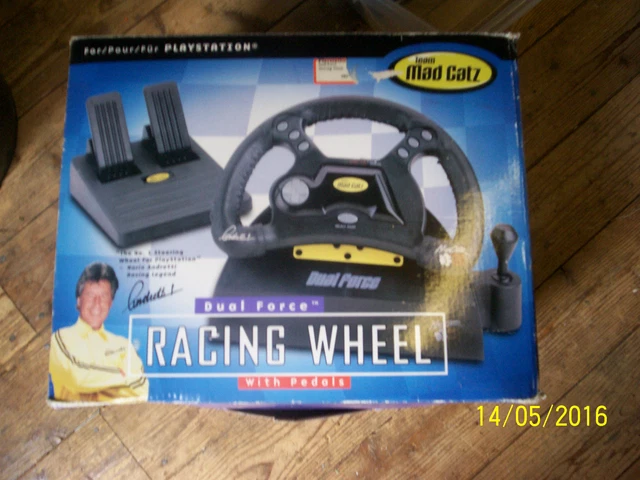 MAD CATZ DUAL Force Racing Wheel & Pedals For Playstation £40.00 ...