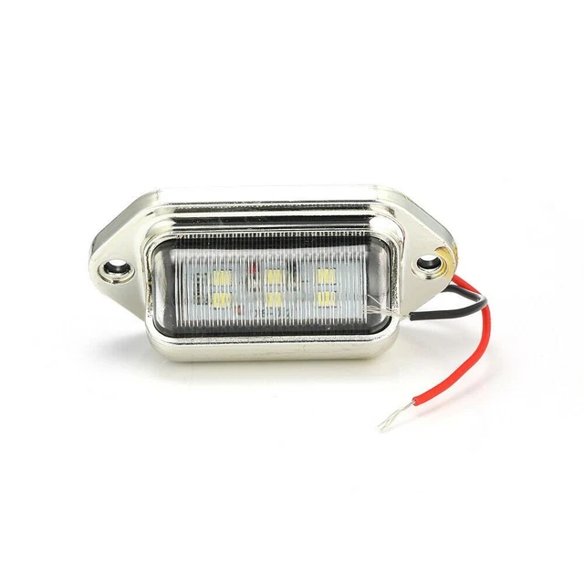 Kit D'éclairage De Plaque D'immatriculation - 2 Lampes LED 12V IP65 - étanches Pour Voiture Et Bateau