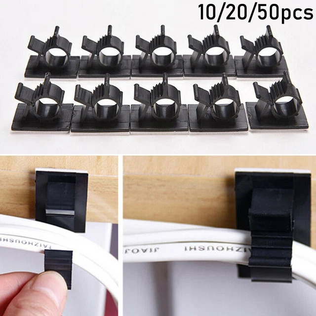 Abrazadera de cable Clip Organizador Almacenamiento Ajustable Autoadhesivo