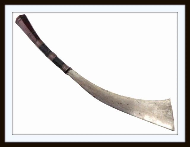 Antique Rare Southeast Asian Philippine Moro Warrior's Large "Panabas" Sword Ax.