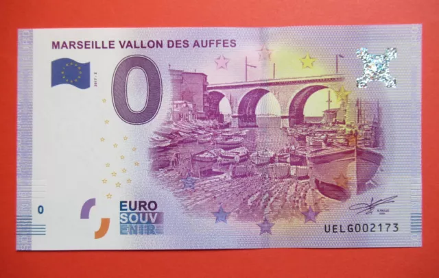 0 Euro Schein "Marseille Vallon des Auffes" 2017 Frankreich | Billet € Souvenir