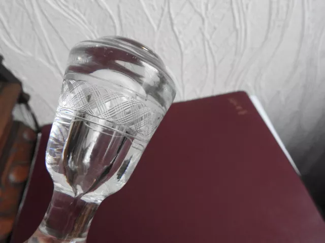ANCIEN BOUCHON DE CARAFE A VIN EAU BOUTEILLE CRISTAL GRAVE DE BACCARAT St LOUIS