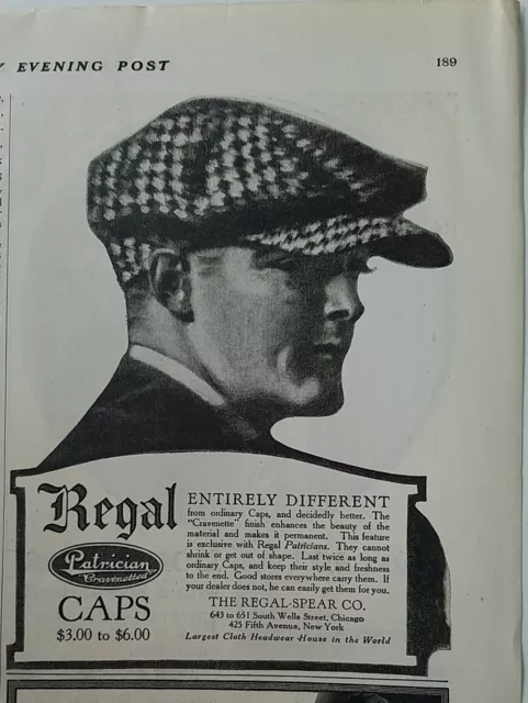 1920 men's Regal Patrician beret cap hat vintage original fashion ad