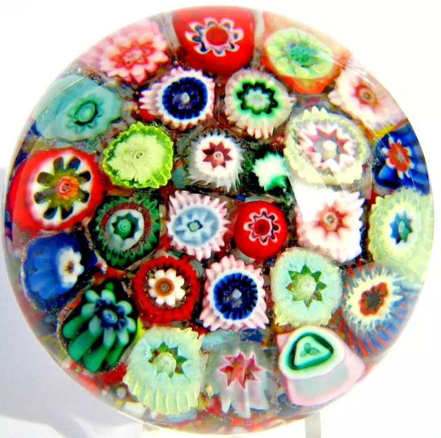 Briefbeschwerer Paperweight Stathearn Millefiori Close Pack, Unikat!