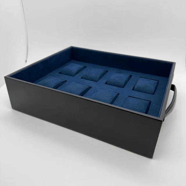 Écrin De Présentation Chopard – Boîte à Montre Luxe – Cuir Bleu Marine – 1 Place