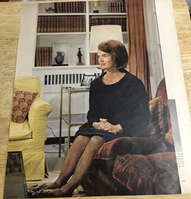 1964 JACKIE KENNEDY  - Vintage  2-Pg Magazine Clipping