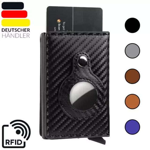 Airtag Geldbörse Wallet RFID Schutz Kartenetui Münzfach Modernes Design Unisex