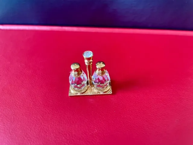 swarovski crystal figurines - miniature salt and pepper shakers