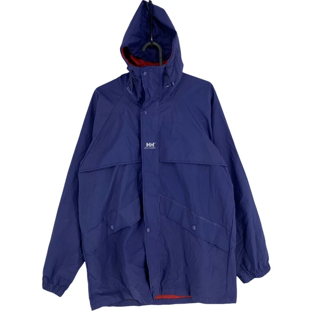 Helly Hansen Viola con Cappuccio Impermeabile Cappotto Giacca Taglia XS