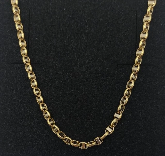 Chaîne En Or Jaune 18 Carats – 58 Cm, 4.46 Grammes, Occasion – Belle Pièce Classique
