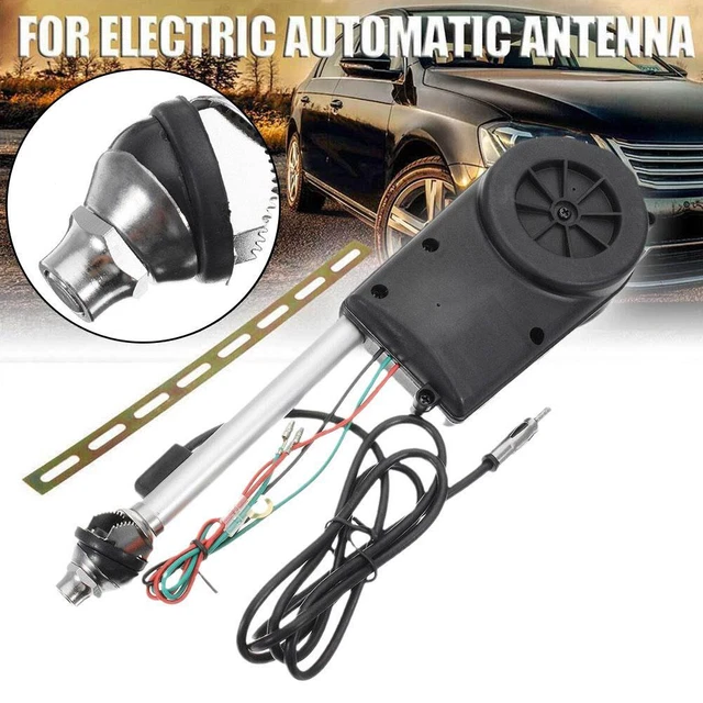 Universal Electric Power Antenna For Car SUV - 12V, AM/FM, Automatic, Black