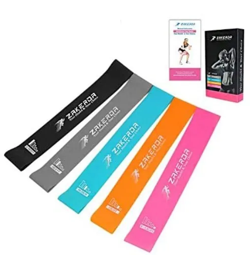 Set 5x Fascia elastica per Fitness Yoga Pilates Bande elastiche di resistenza