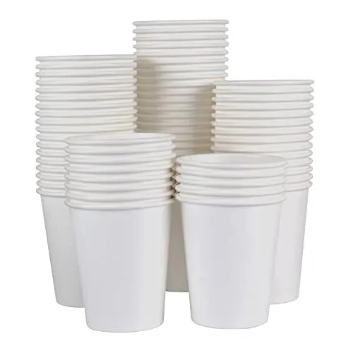 Yesfresh Hot Party Paper Cups 8 Ounce 50 Count Multiple Colors white