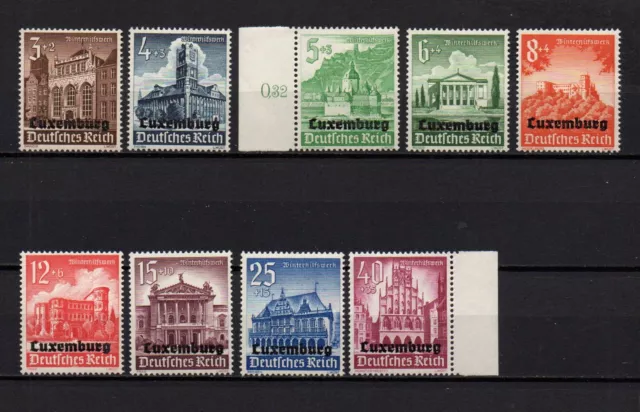 Briefmarken  Satz Deutsche Bes. in Luxemburg 1941 postfr.  s. Scan