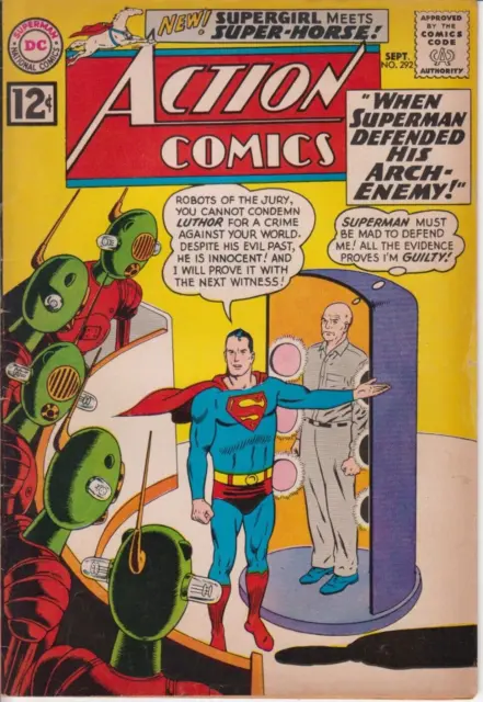 Action Comics #292, DC Comics 1962 VG/FN 5.0 2nd Comet the Superhorse