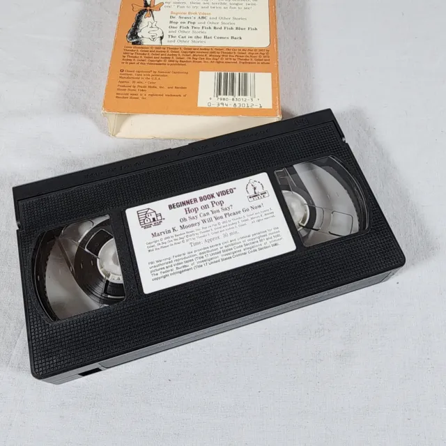 DR SEUSS HOP On Pop VHS Video Tape Marvin k Mooney Oh Say Can You Say ...
