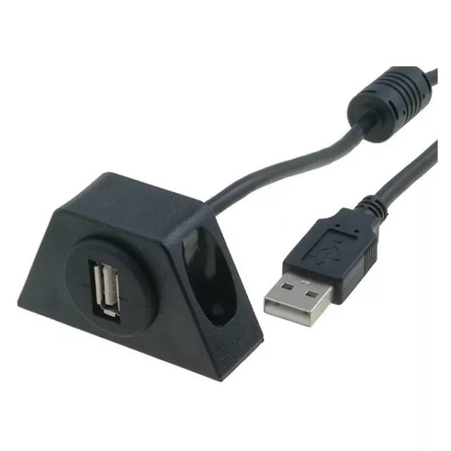 USB 2.0 Steckdose Einbaubuchse 60cm Typ A Kabel mit Buchse Stecker Einbau Aufbau
