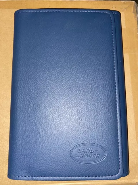 Land Rover Dark Blue Leather Folding Wallet For Vehicle Handbooks Quality  New.