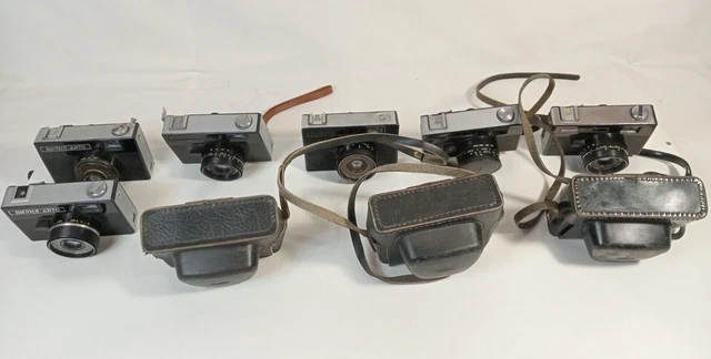 VILIA AUTO AVTO Soviet Scale Film Camera Triplet 69-3 USSR Vintage 9 pieces