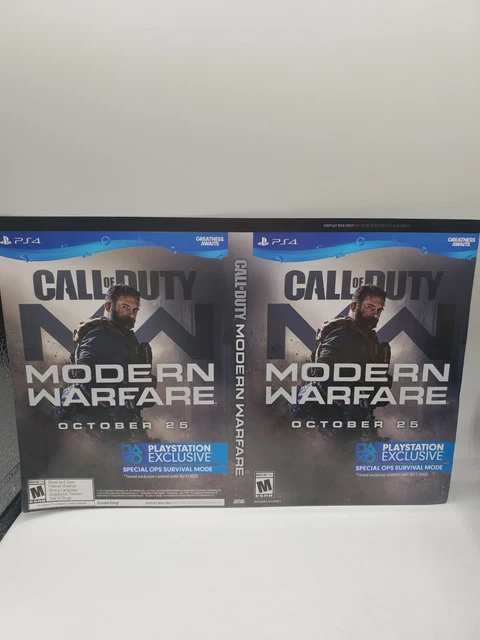 GAMESTOP CALL OF Duty Modern Warfare Promo Poster Box Display