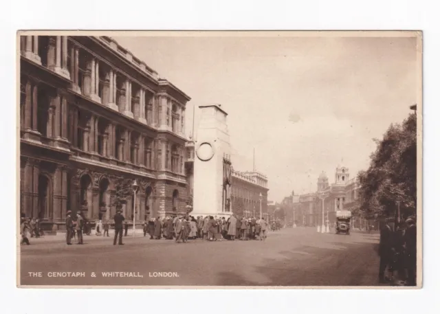 Postcard, The Cenotaph & Whitehall, London
