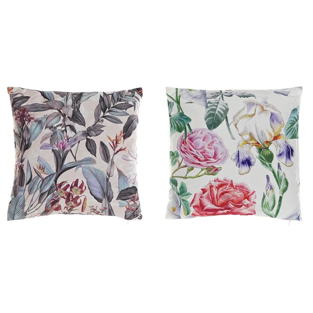Coussin DKD Home Decor Fleurs (45 x 10 x 45 cm)
