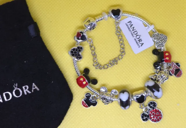 Authentic Pandora Charm Bracelet With charms included as picture;7 inches