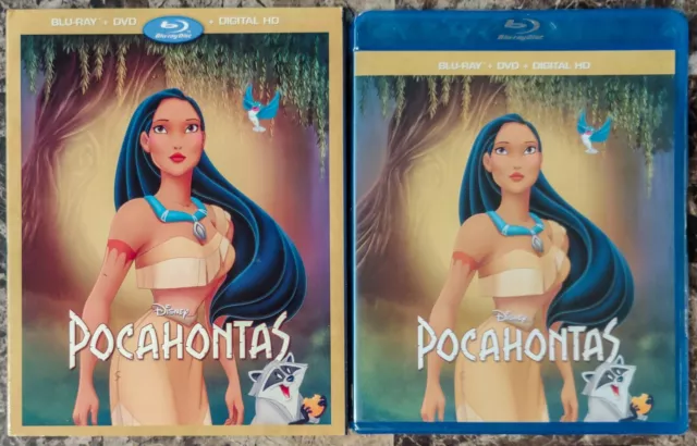 NEW Pocahontas (Blu-ray DVD Digital Copy, 2016, 2-Disc Set w Slipcover) Disney