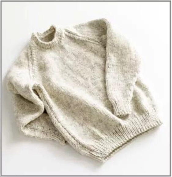 Fs016 Knitting Pattern Ladies Or Men’s Easy Knit Plain And Simple Raglan Sweater