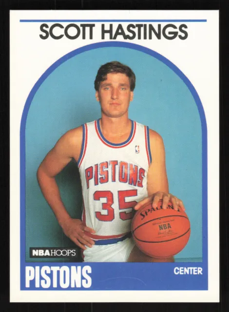 1989 Hoops Scott Hastings     #317 Detroit Pistons