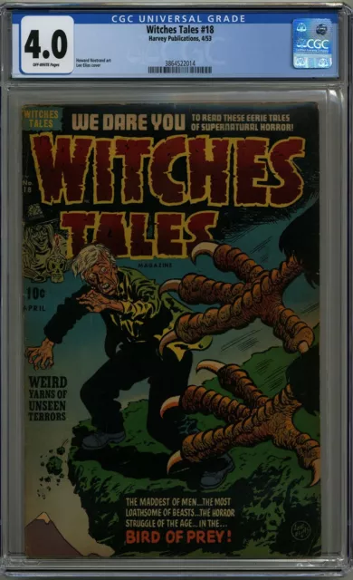 Witches Tales #18 Cgc 4.0 Off-White Pages 1953