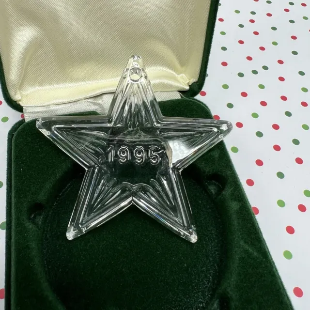 Waterford Crystal Star Christmas Memories Collection Ornament 1995 Original Box
