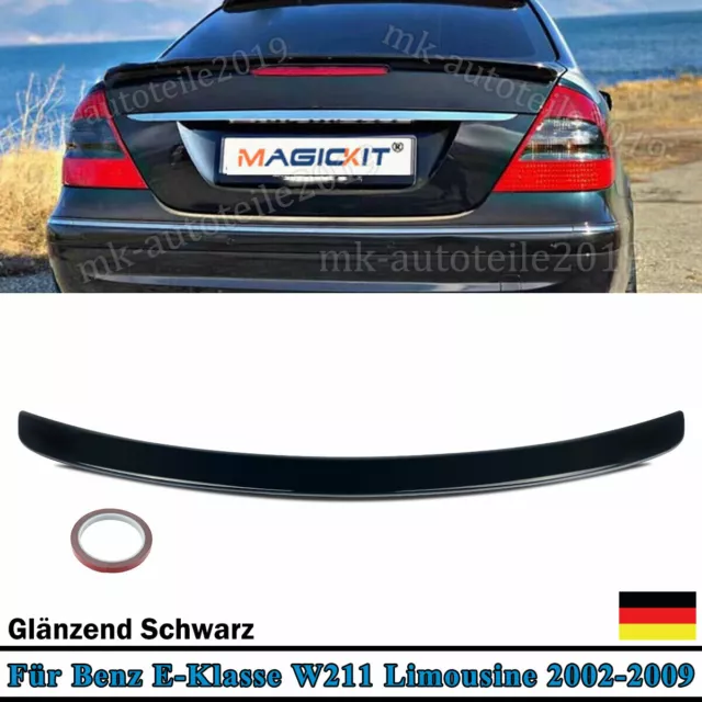 Spoiler Heckspoiler Kofferraum Lippe für Mercedes E Klasse W211 AMG Style Glänz