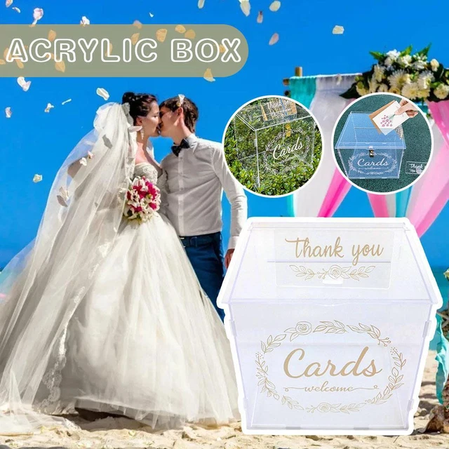 Acrylic Wedding Recept Transparent Money Gift Card Party Decorate` Birthday L6D7