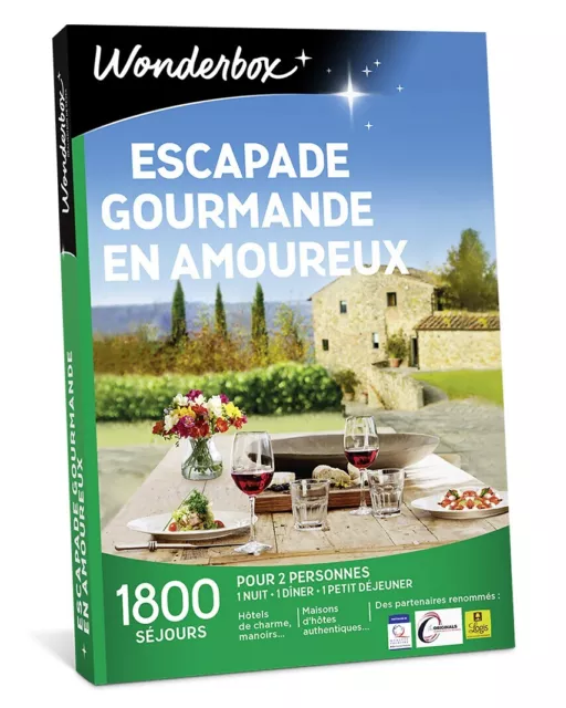 Coffret Wonderbox  Escapade gourmande en amoureux( E-COFFRET = dématérialisé )