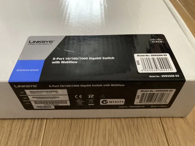 Cisco Linksys SRW2008-EU 8 Port Gigabit Managed Switch