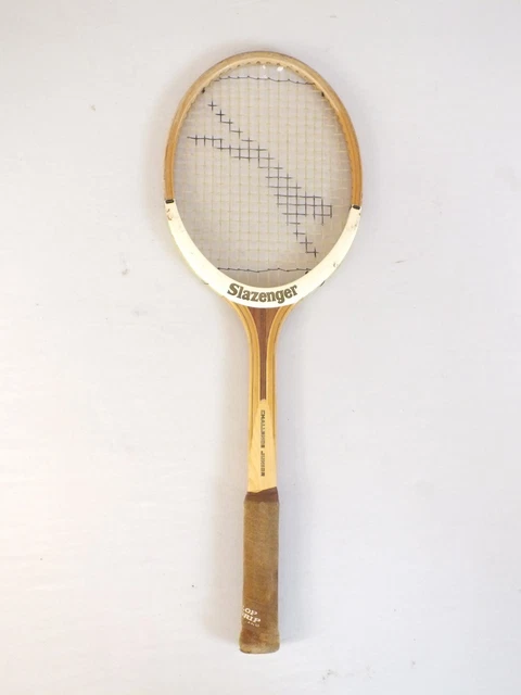 Raquette De Tennis Vintage Slazenger Challenge Coupe Davis - Taille L4 3/8, Idéale Pour Collection Ou Décoration