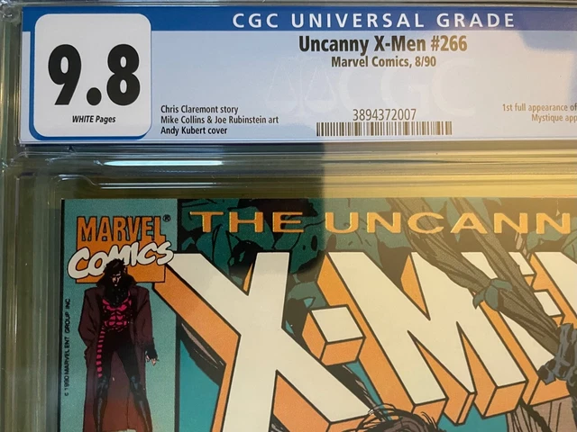 Uncanny X-Men #266 Marvel 1990 1st Appearance of Gambit CGC 9.8 WP