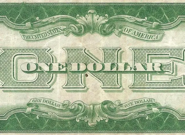 1928 A $1 Dollar Bill Silver Certificate Funnyback Blue Seal Note Paper Money