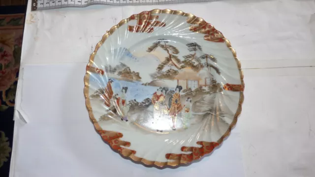 Pair of antique vintage japanese plates